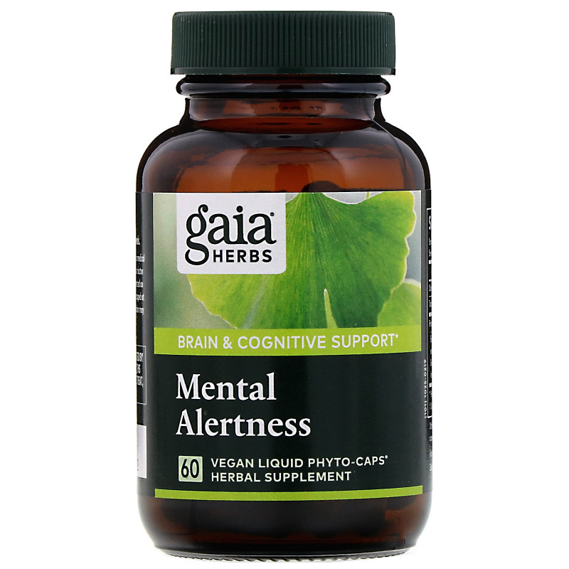 Gaia Herbs DailyWellness Ментальная бдительность 60 вегетарианских жидких капсул