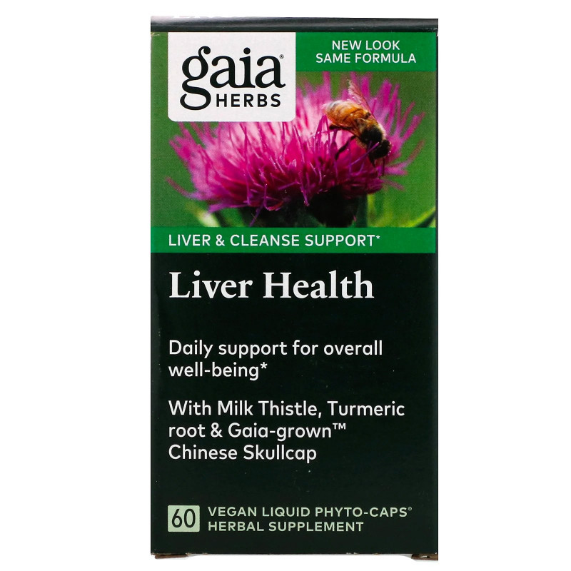 Gaia Herbs Здоровье Печени 60 овощных жидких фито-капсул