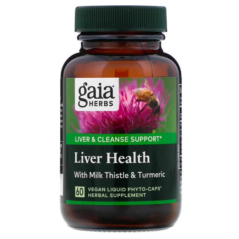 Gaia Herbs Здоровье Печени 60 овощных жидких фито-капсул
