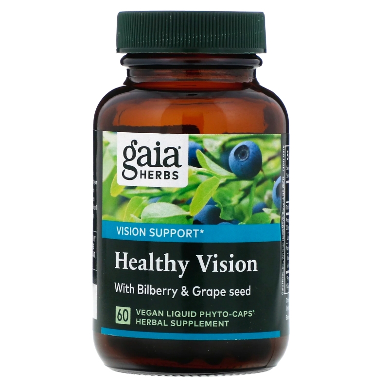 Gaia Herbs Улучшение зрения 60 вегетарианских жидких фито-капсул