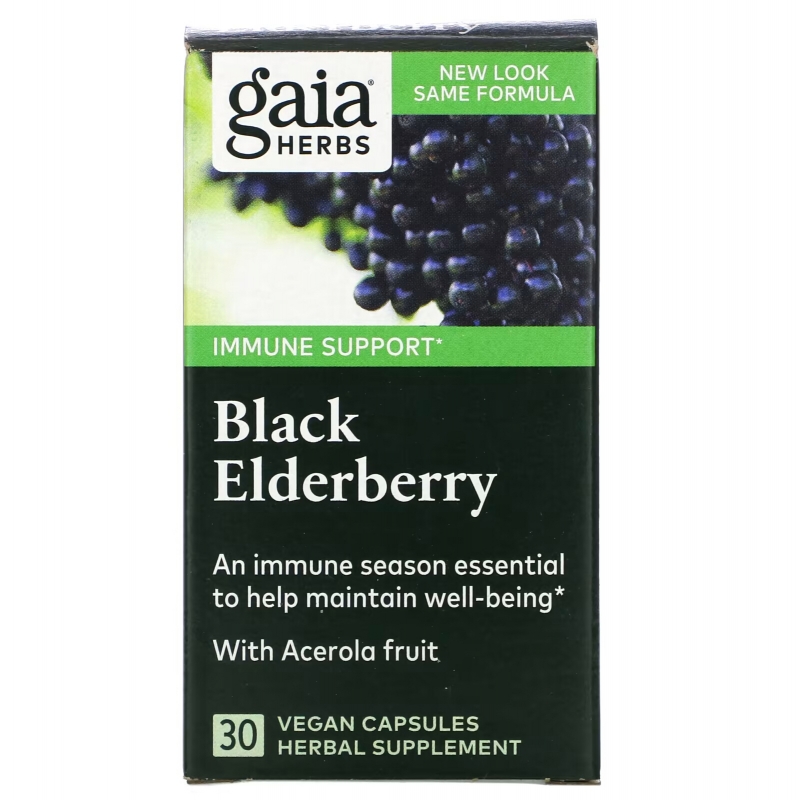 Gaia Herbs Черная бузина 30 жидких капсул