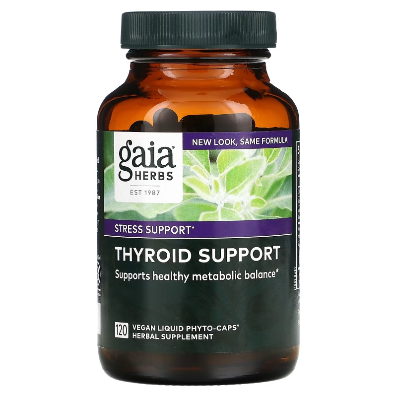 Gaia Herbs Средство для поддержки щитовидной железы 120 вегетарианских жидких фито-капсул