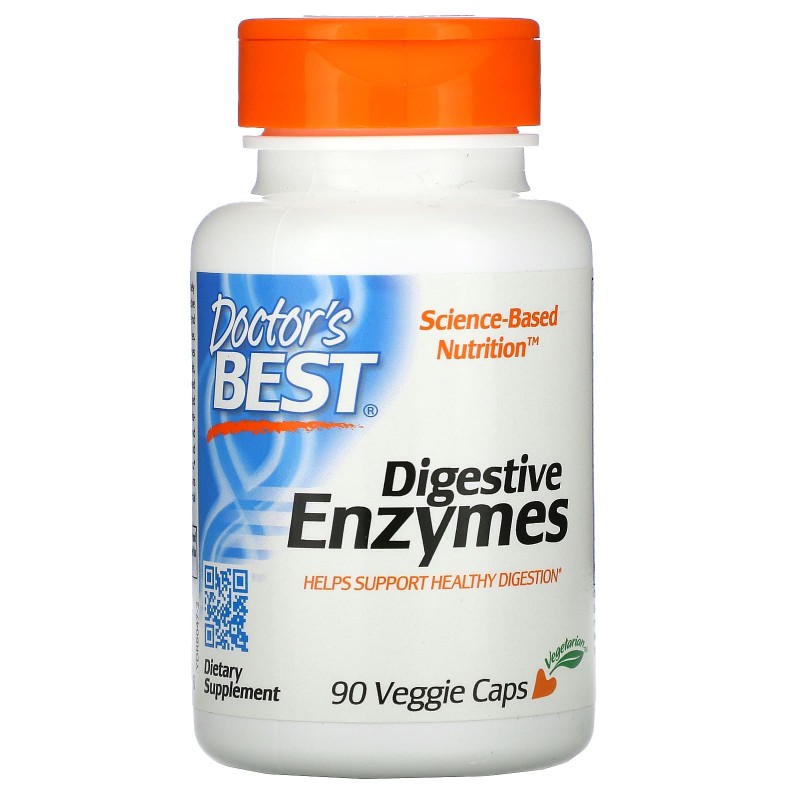 Doctor's Best Пищеварительные ферменты полностью растительного происхождения (Best Digestive Enzymes — All Vegetarian) 90 растительных капсул