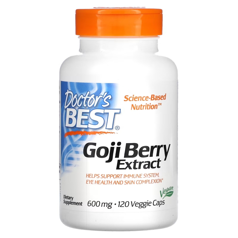 Doctor's Best, Goji Berry Extract, 600 mg, 120 Veggie Caps