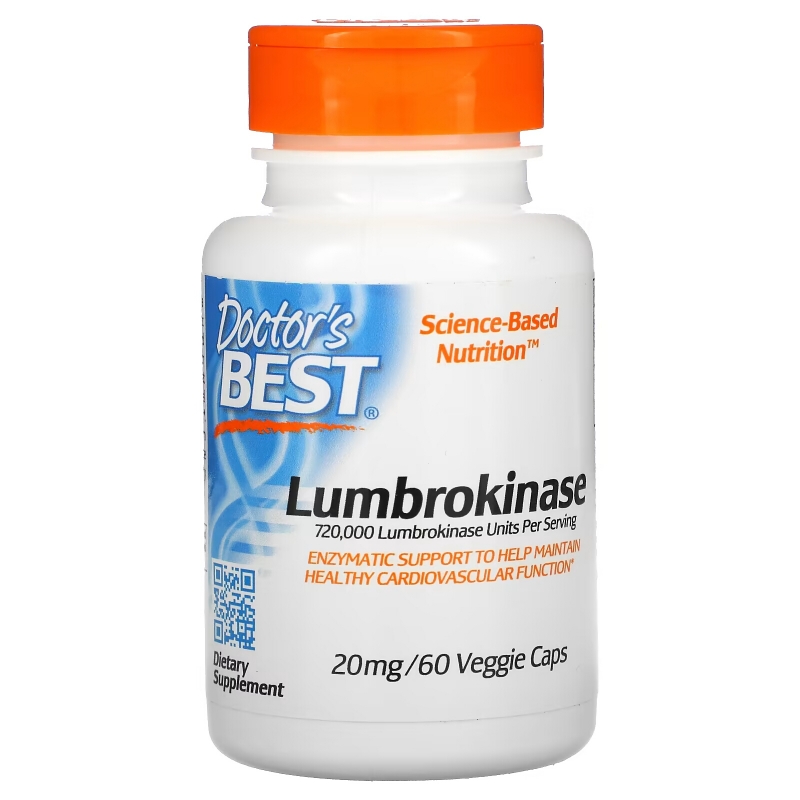 Doctor's Best Best Люмброкиназа 20 мг 60 капсул