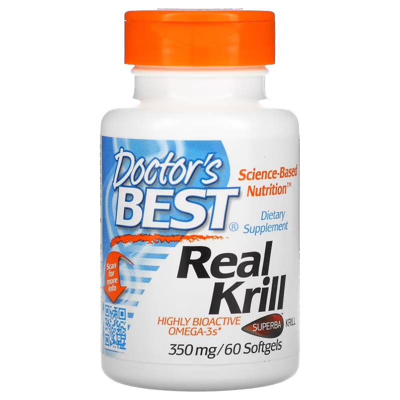 Doctor's Best Real Krill 350 мг 60 гелевых капсул