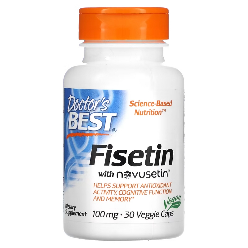 Doctor's Best Best Fisetin с добавлением Cognisetin 100 мг 30 растительных капсул