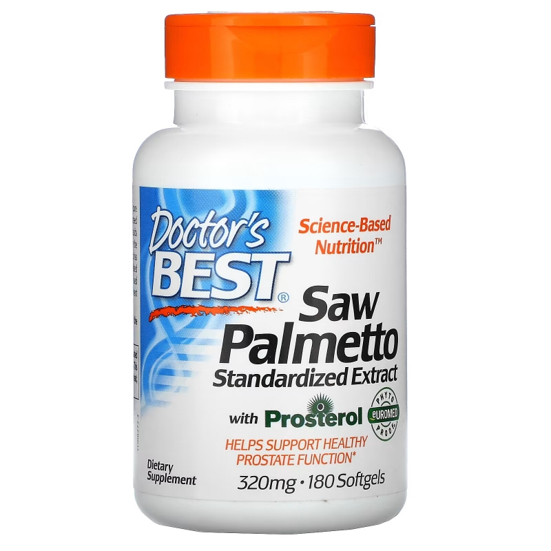 Doctor's Best Best Saw Palmetto Со пальметто Стандартизированный экстракт 320 мг 180 гелевых капсул