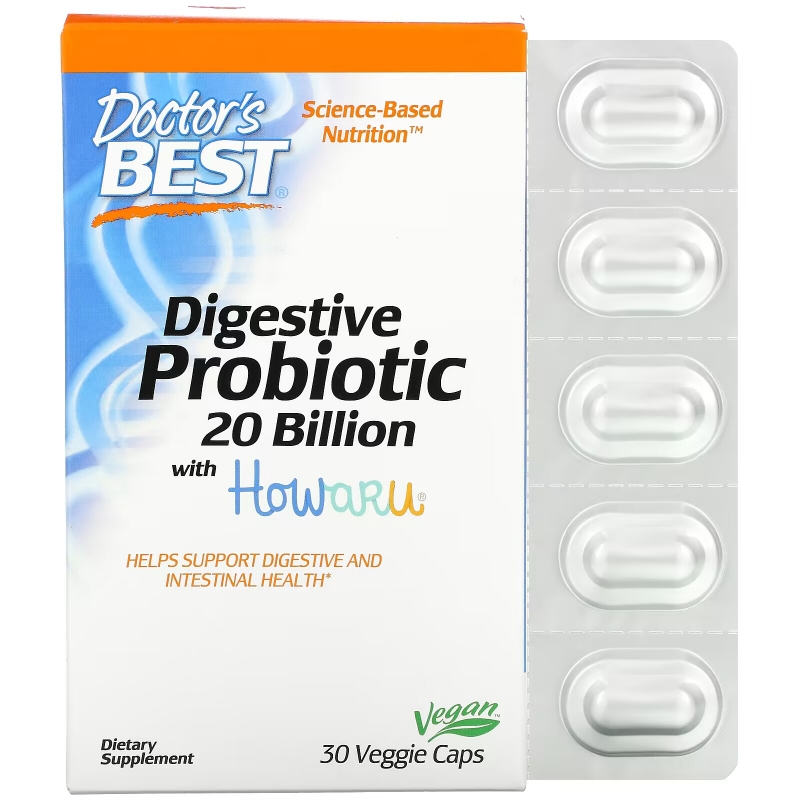 Doctor's Best Best пробиотики 20 млрд КОЕ 30 растительных капсул