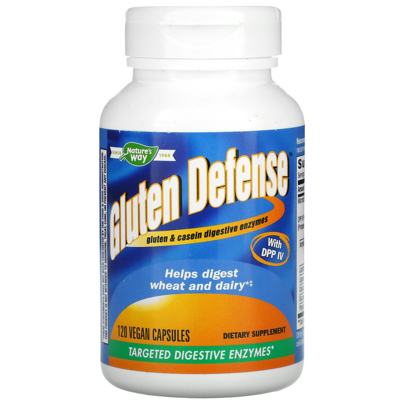 Enzymatic Therapy Gluten Defense целевые пищеварительные ферменты 120 капсул в растительной оболочке