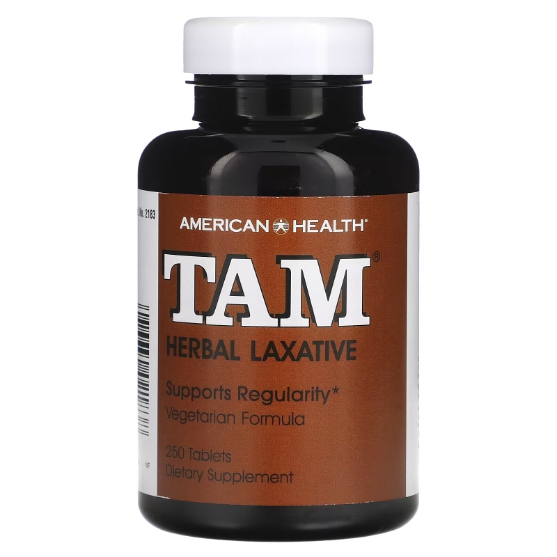 American Health, TAM, Herbal Laxative, 250 Tablets