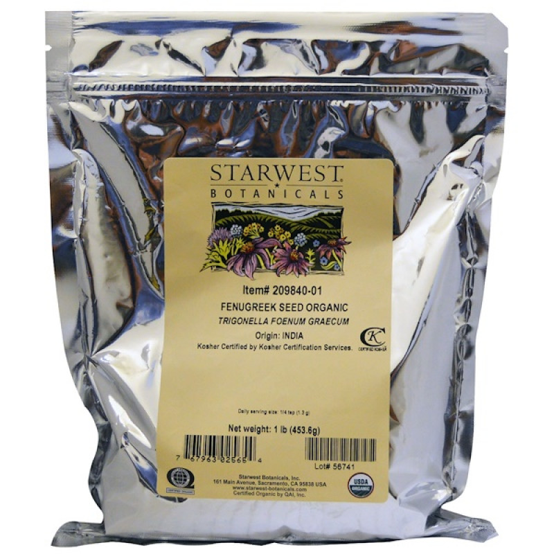 Starwest Botanicals Натуральные семена пажитника1 фунт (453.6 г)