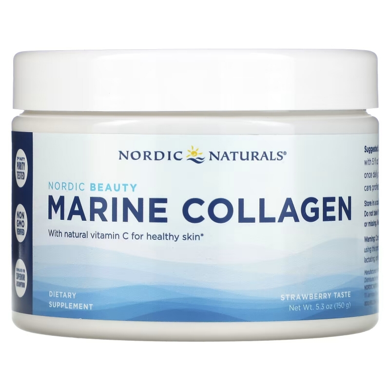 Nordic Naturals, Морской коллаген, клубничный вкус, 5,29 унций (150 г)
