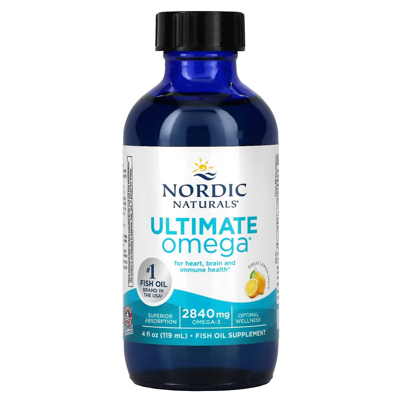 Nordic Naturals, «Максимум Омега» с лимонным вкусом, 2840 мг, 4 жидких унции (119 мл)