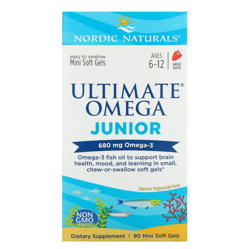 Nordic Naturals Ultimate Omega Junior 500 mg 90 Chewable Soft Gels
