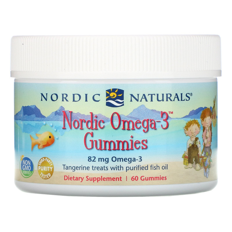Nordic Naturals Жевательные конфеты Nordic Омега-3 со вкусом мандарина 60 шт.