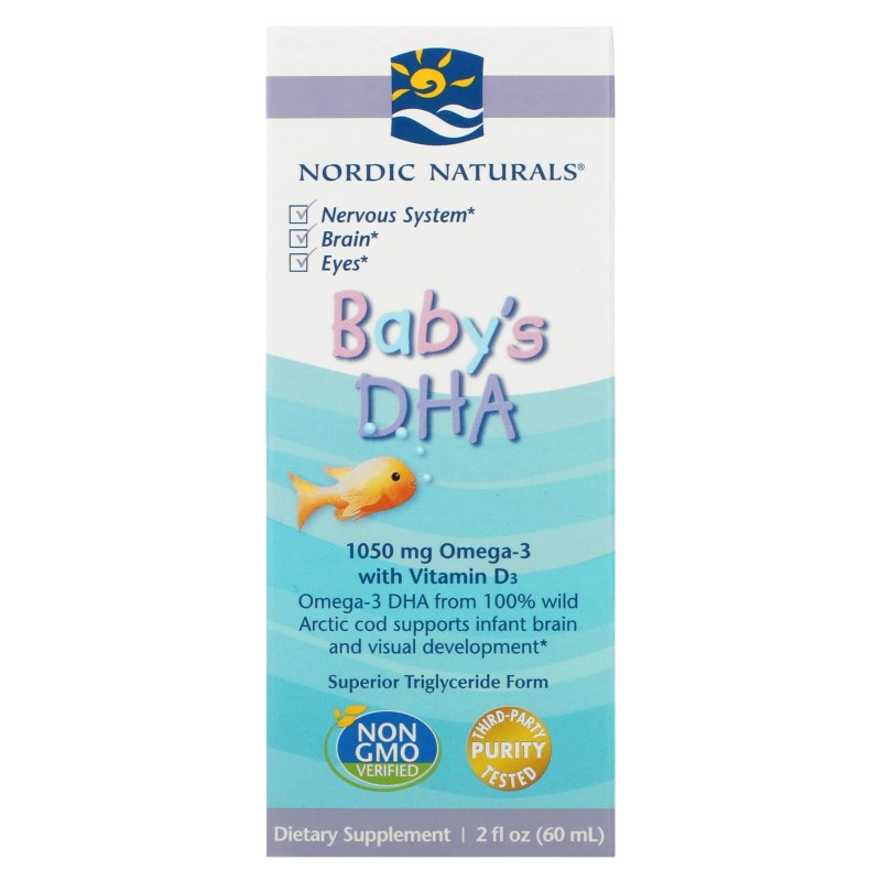 Nordic Naturals Nordic Naturals ДГК для детей с витамином D3 2 жидких унций (60 мл)
