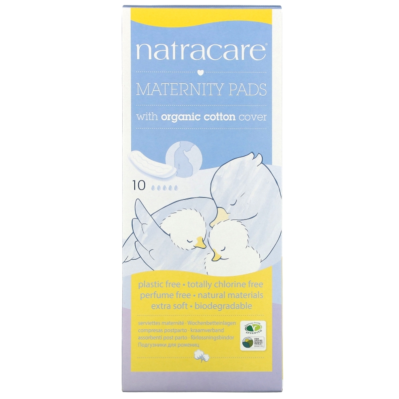 Natracare New Mother покрытие из органического хлопка натуральные послеродовые прокладки 10 штук