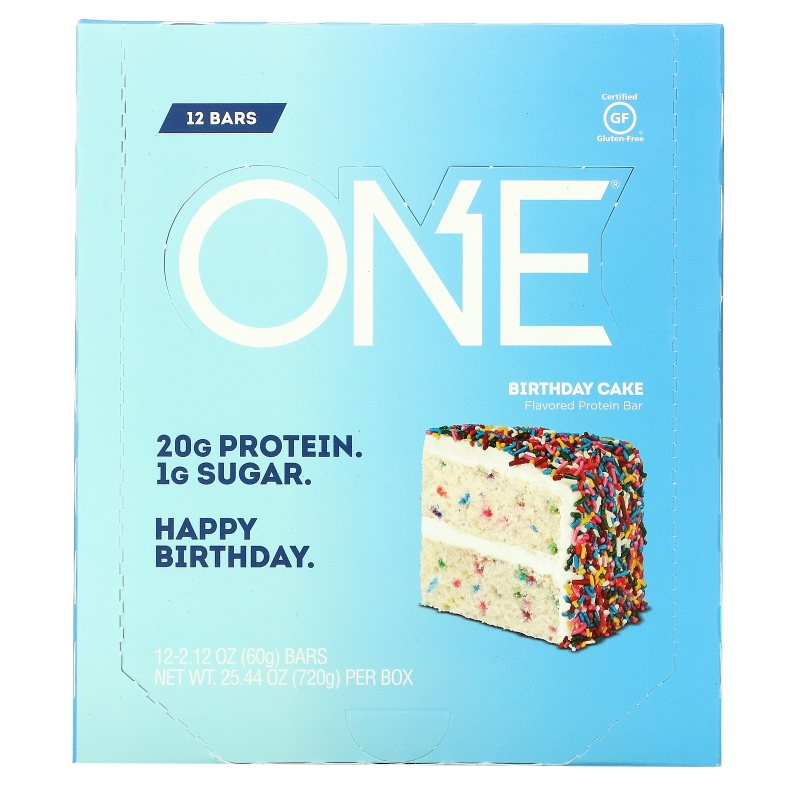 Oh Yeah!, One, Birthday Cake, 12 Bars, 2.12 oz (60 g) Each