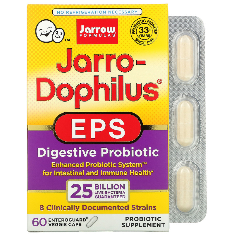 Jarrow Formulas, Джарро-Дофилус EPS, 60 Вегетарианских Капсул