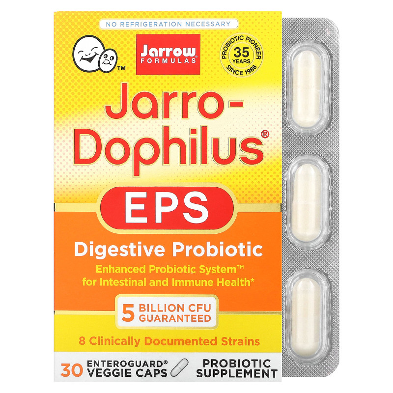 Jarrow Formulas, Jarro-Dophilus, EPS, Digestive Probiotic, 5 Billion CFU, 30 Enteroguard Veggie Caps