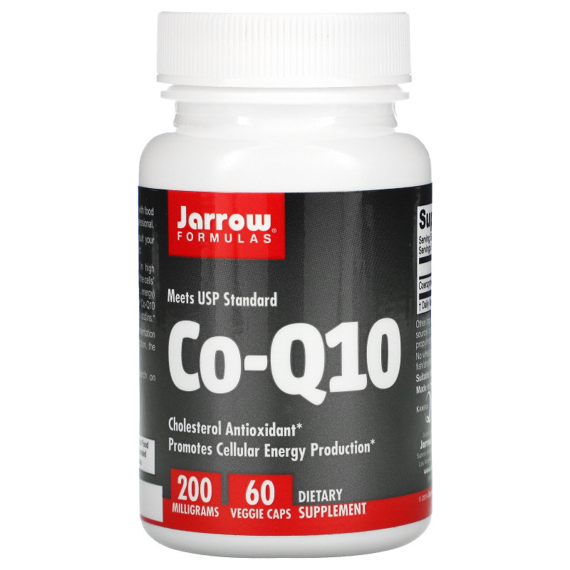Jarrow Formulas, Коэнзим Q10, 200 мг, 60 вегетарианских капсул