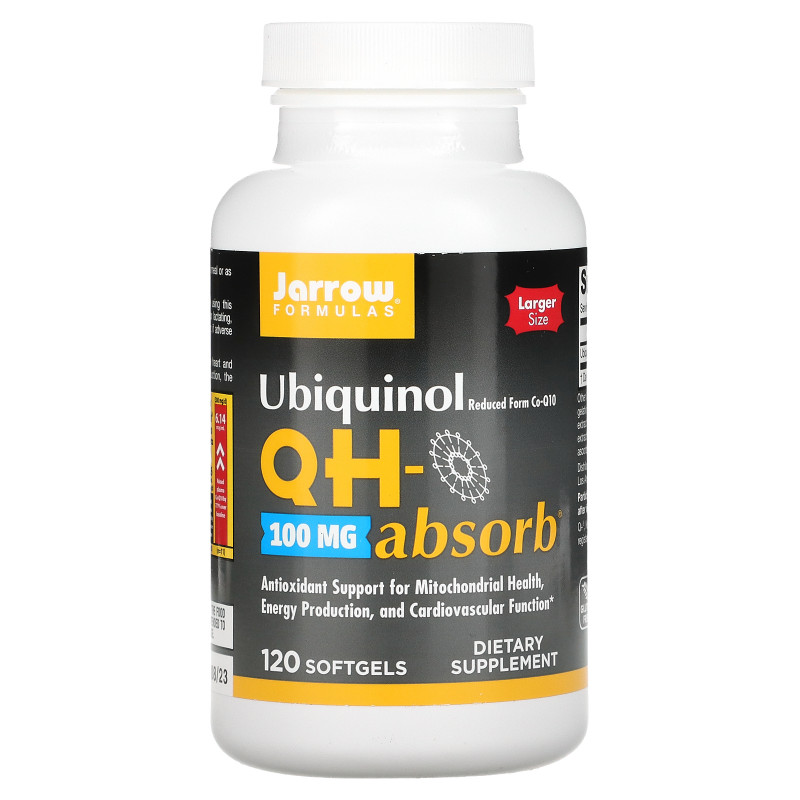 Jarrow Formulas, QH-Absorb, Убихинол, 100 мг, 120 гелевых капсул