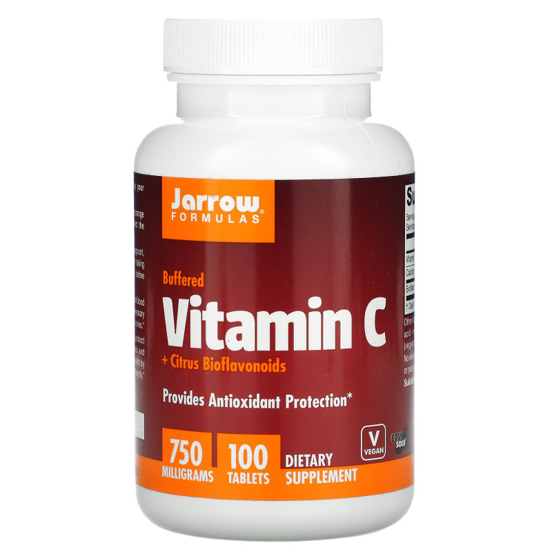 Jarrow Formulas Буферизованный витамин C + биофлавоноиды цитрусовых 750 мг 100  таблеток