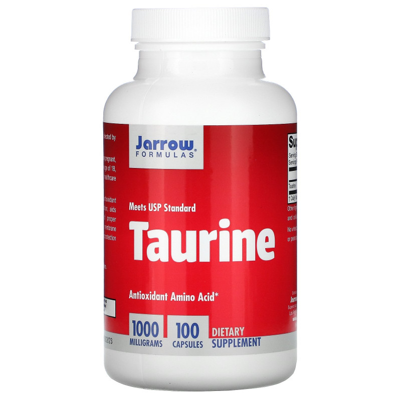 Jarrow Formulas, Таурин 1000 мг, 100 капсул