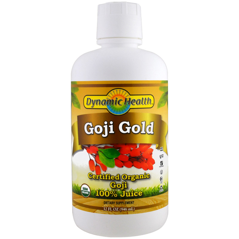 Dynamic Health  Laboratories Органический Goji Gold (годжи) 32 жидкие унции (946 мл)
