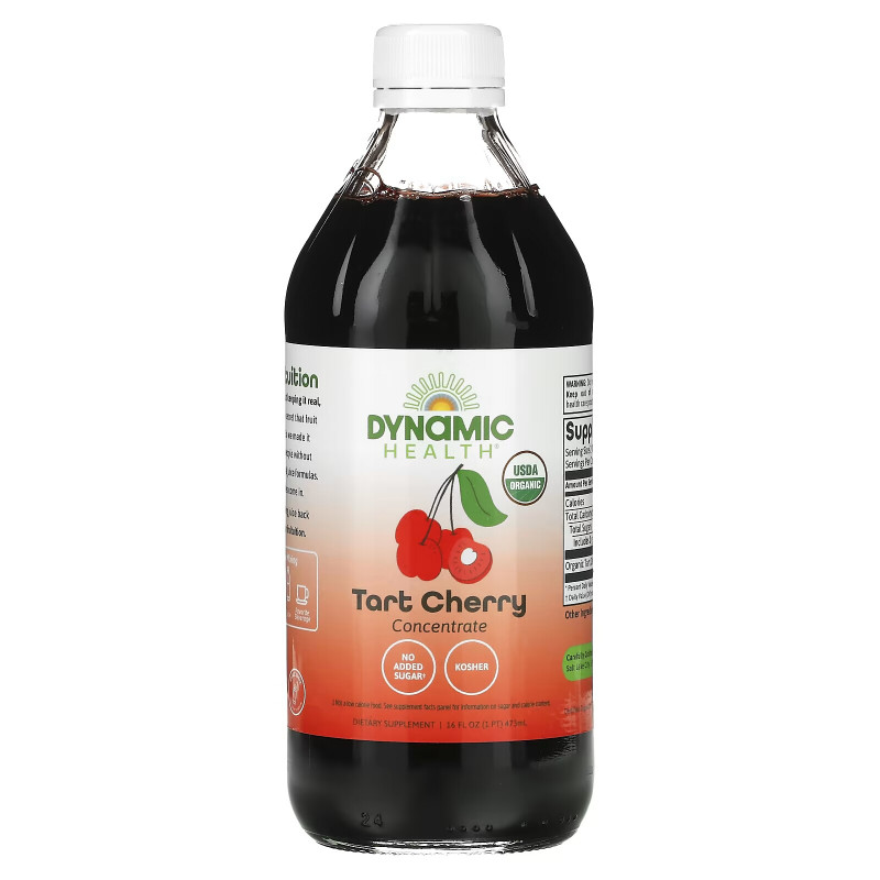 Dynamic Health  Laboratories Органически сертифицированный концентрат вишневого сока 16 жидких унций (473 мл)