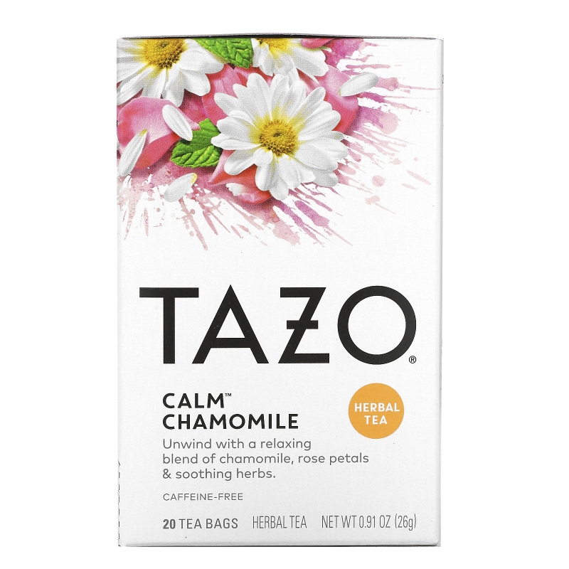 Tazo Teas Травяной чай Успокаивающая ромашка Без кофеина 20 фильтр-пакетов 091 унции (26 г)