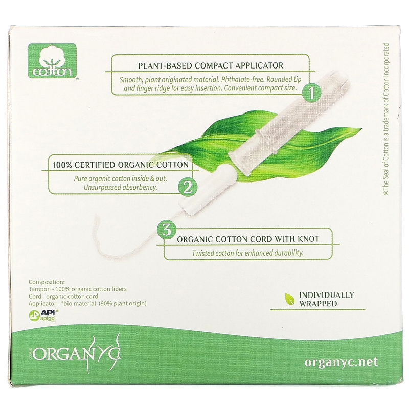 Organyc, Organic Tampons, Compact, 16 Super Absorbency Tampons