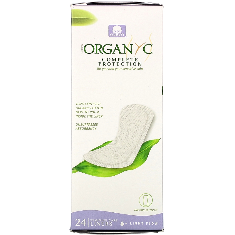 Organyc, Organic Cotton Panty Liners, Light Flow, 24 Panty Liners
