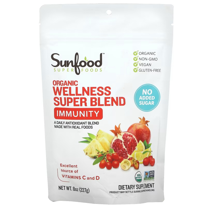 Sunfood, Organic Wellness Super Blend, Immunity, 8 oz (227 g)