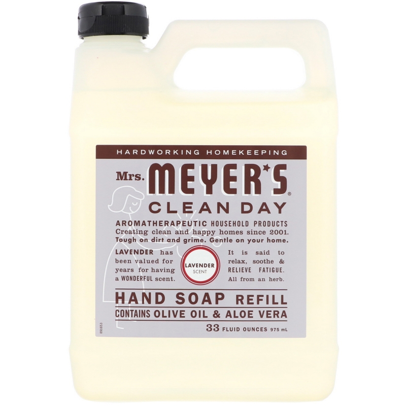 Mrs. Meyers Clean Day Запасной блок жидкого мыла для рук с запахом лаванды 33 жидкие унции (975 мл)