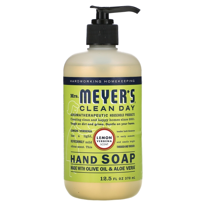 Mrs. Meyers Clean Day Жидкое мыло для рук с ароматом лимонной вербены 12.5 жидких унций (370 мл)