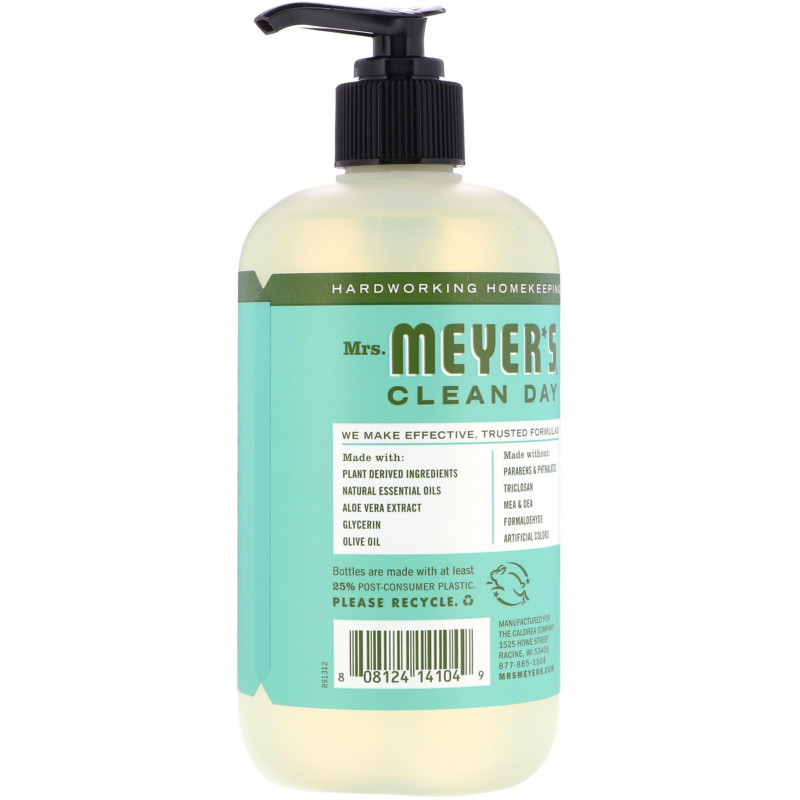 Mrs. Meyers Clean Day Жидкое мыло для рук с ароматом базилика 125 жидких унций (370 мл)