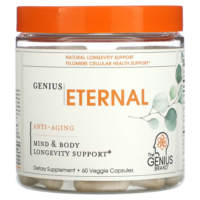 The Genius Brand, Eternal, Anti-Aging, 60 Veggie Capsules