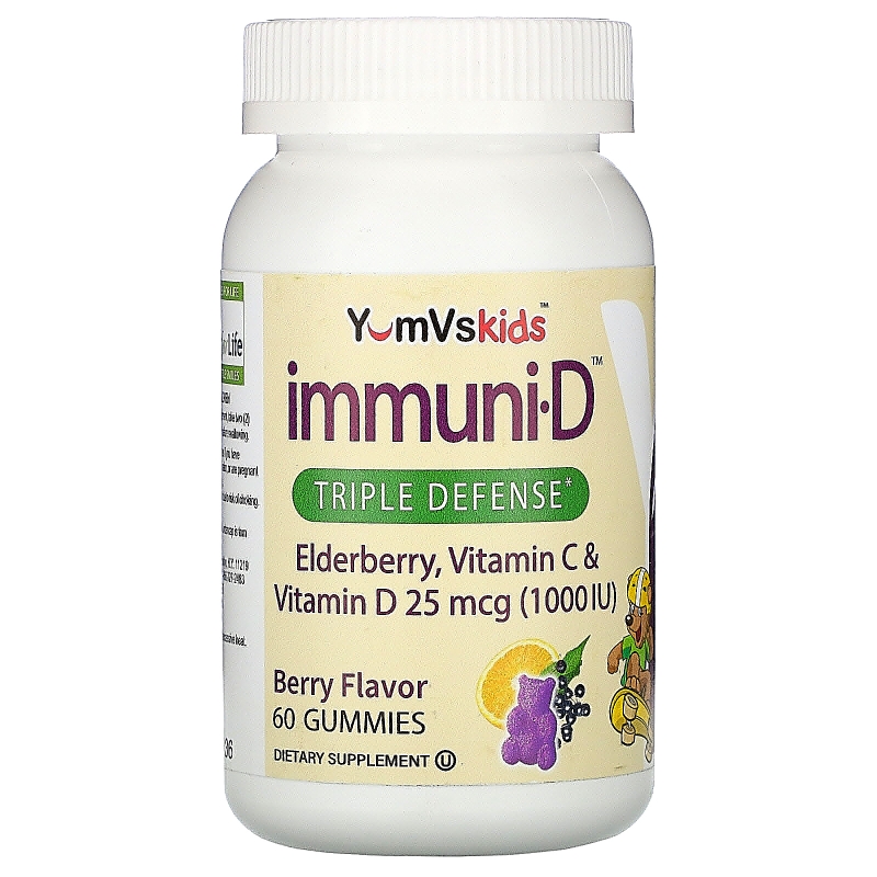 YumV's, Sambucus Elderberry with Vitamin C & D (Immuni-D), 60 Chewables