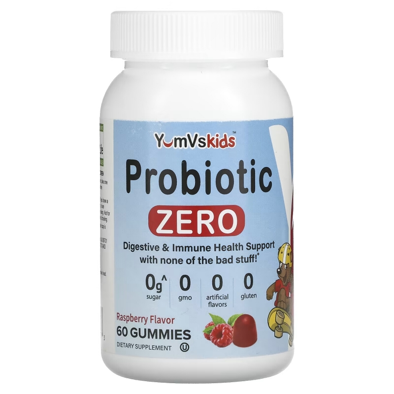 Yum-Vs, Probiotic Zero, Raspberry, 60 Gummies