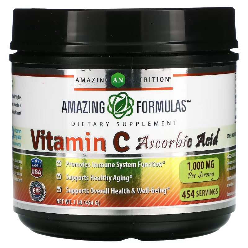 Amazing Nutrition, Vitamin C Ascorbic Acid, 1,000 mg, 1 lb (454 g)