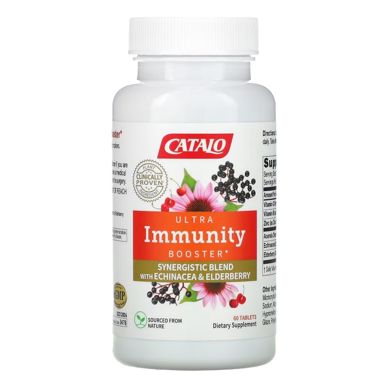 Catalo Naturals, Ultra Immunity Booster, Echinacea & Elderberry Blend,  60 Tablets