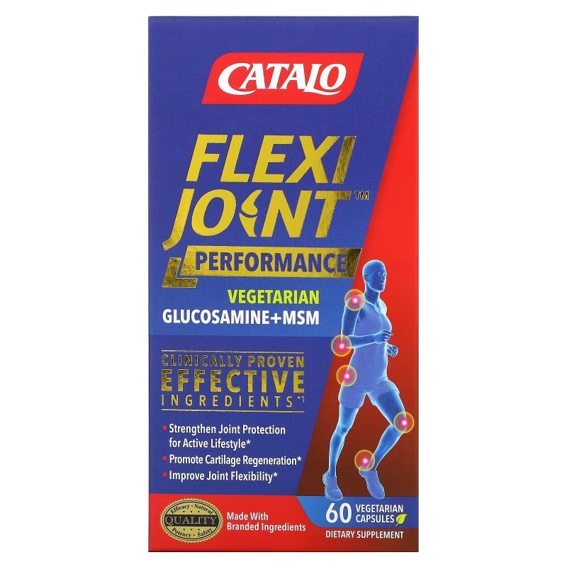 Catalo Naturals, FlexiJoint Performance, Glucosamine & OptiMSM, Joint Flexibility, 60 Vegetraian Capsules