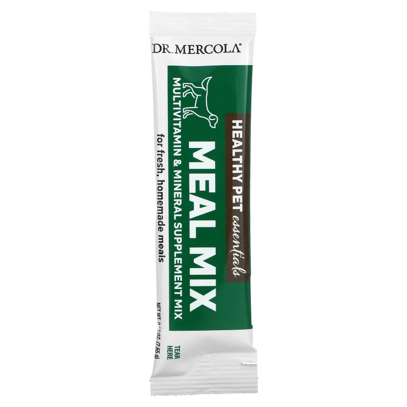 Dr. Mercola, Смесь пищи, мультивитаминная и минеральная добавка для взрослых собак, 30 пакетиков, по 0,26 унции (7,65 г) каждый