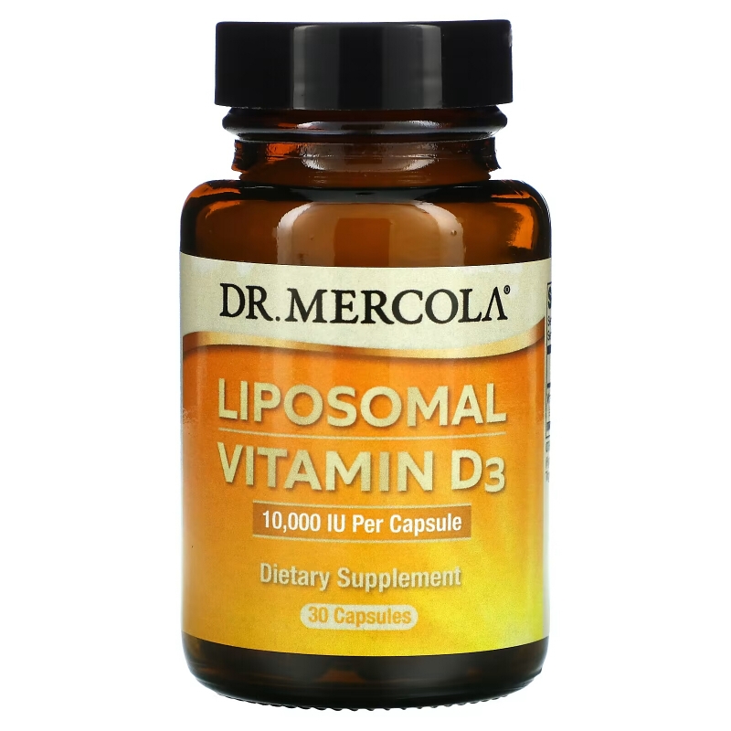 Dr. Mercola, Liposomal Vitamin D3, 10,000 IU, 30 Capsules