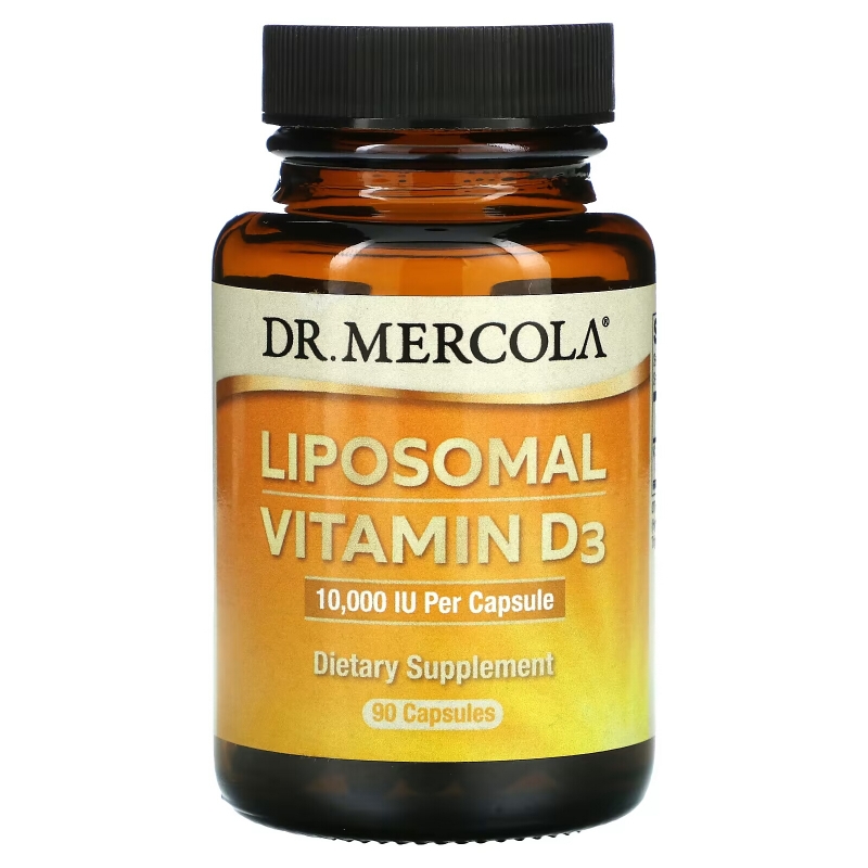 Dr. Mercola, Липосомальный витамин D3, 10 000 МЕ, 90 капсул
