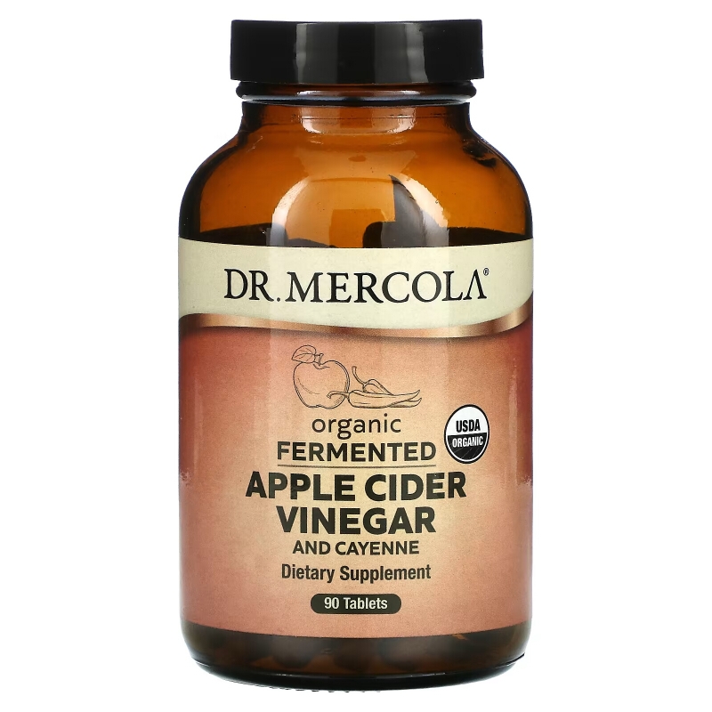 Dr. Mercola, Organic Fermented Apple Cider Vinegar and Cayenne, 90 Tablets