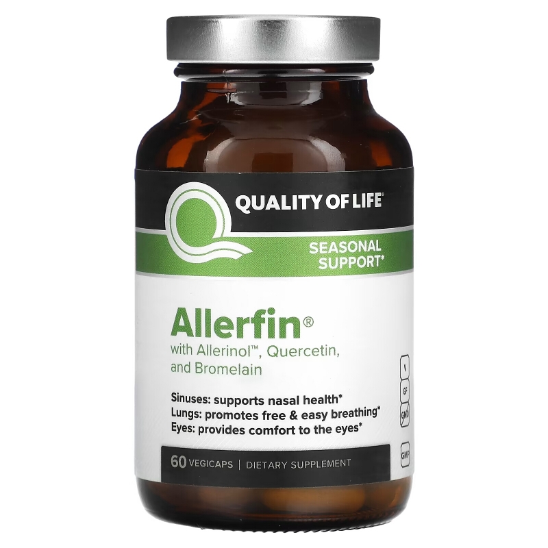 Quality of Life Labs, Allerfin, 60 Vegicaps