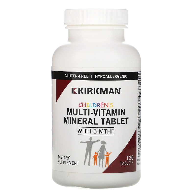 Kirkman Labs, Children's Chewable Multi-Vitamin/Mineral Wafers with 5-MTHF, 120 Chewable Wafers